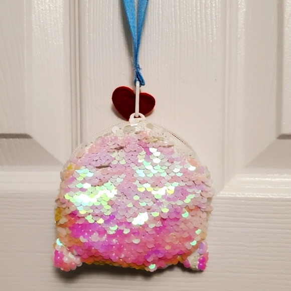 Ty Beanie Boos Coin Purse - Flippy Sequin - Icy Seal - Picture 2 of 5